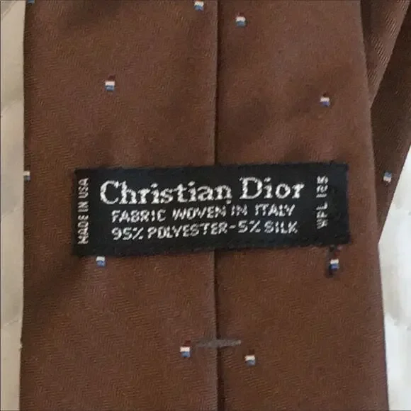 Christian Dior Vintage Tie Brown - Picture 5 of 6
